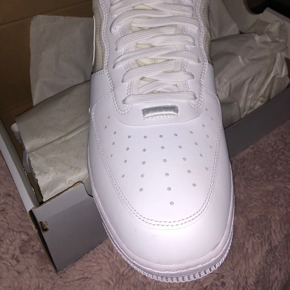 NIKE AIR FORCE 1 REACT! White on WHITE MESH!!! BRAND NEW! Men’s sz 14